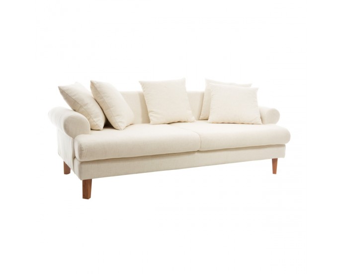 Artekko Uk Sofa Καναπές Τριθέσιος Υφασμάτινος Λευκό (210x100x75)cm ΚΑΝΑΠΕΔΕΣ