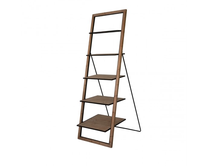 Artekko Shelf Βιβλιοθήκη Ραφιέρα Ξύλο Ελάτης Μέταλλο (63x67x184)cm ΒΙΒΛΙΟΘΗΚΕΣ