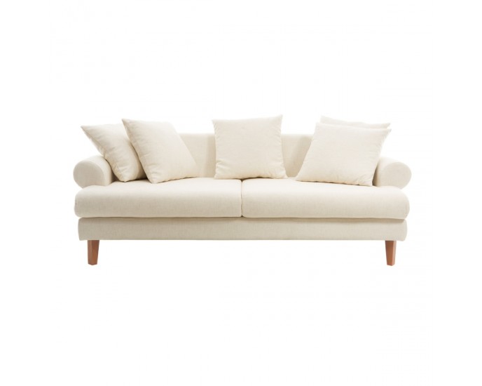 Artekko Uk Sofa Καναπές Τριθέσιος Υφασμάτινος Λευκό (210x100x75)cm ΚΑΝΑΠΕΔΕΣ