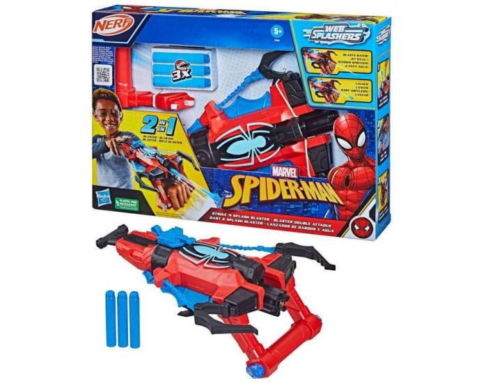 Hasbro Nerf Marvel Spider-Man: 2in1 Strike N Splash Blaster (F7852)