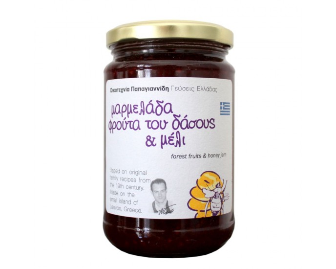 Papayiannides: Flavors of Greece - Forest Fruits  Honey Jam (Glass Jar - 380g)