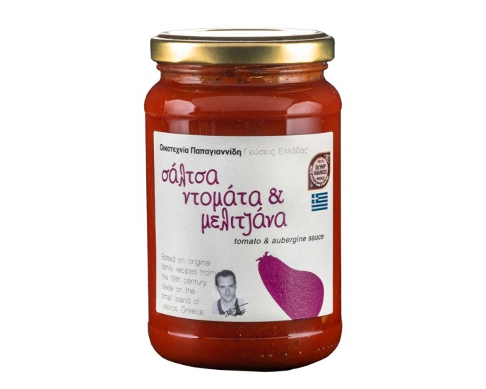 Papayiannides: Flavors of Greece - Tomato  Aubergine Sauce (Glass Jar - 380g)