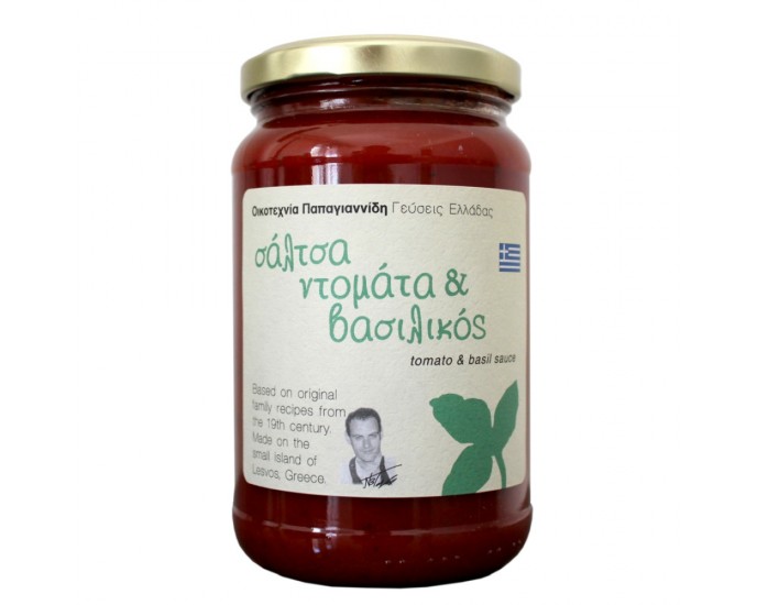 Papayiannides: Flavors of Greece - Tomato  Basil Sauce (Glass Jar - 380g)