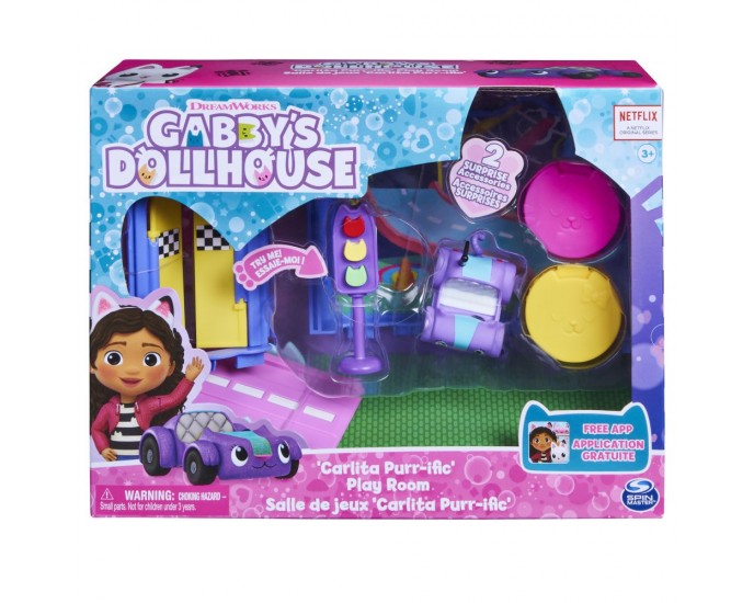 Spin Master Gabbys Dollhouse: Carlita Purr-ific Play Room Deluxe Room Set (6064149) GABBY'S