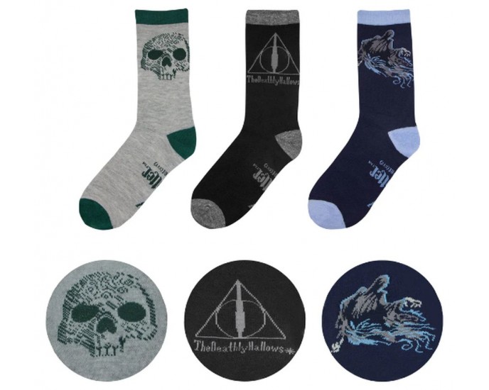 Cinereplicas Movies: Harry Potter - Deathly Hallows Socks (Set of 3) (CR1605)