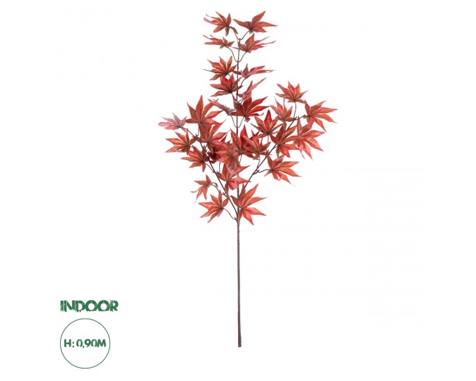 GloboStar® Artificial Garden MAPLE BRANCH 20263 Τεχνητό Διακοσμητικό Κλαδί Σφένδαμου Π25 x Υ90cm 