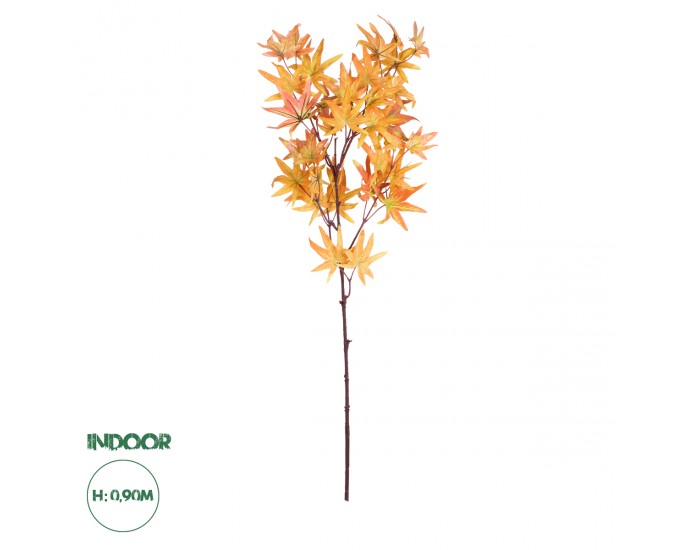 GloboStar® Artificial Garden MAPLE BRANCH 20264 Τεχνητό Διακοσμητικό Κλαδί Σφένδαμου Π25 x Υ90cm 