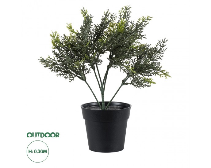 GloboStar® Artificial Garden LEMON CYPRESS 20389 Τεχνητό Διακοσμητικό Φυτό Λεμονόκυπάρισσο Υ30cm 