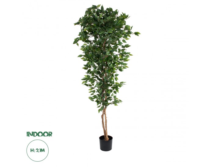 GloboStar® Artificial Garden FICUS BENJAMINA TREE 20417 Τεχνητό Διακοσμητικό Φυτό Φίκος Μπενζαμίνη Υ210cm 