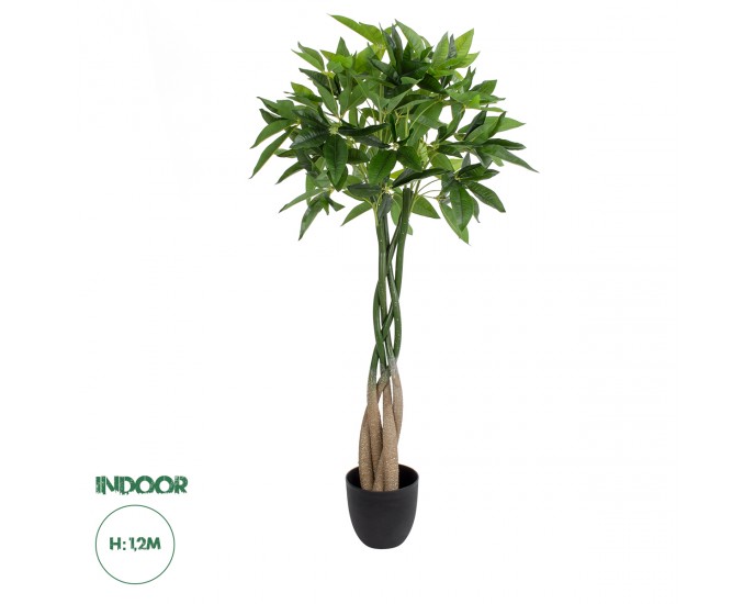 GloboStar® Artificial Garden PACHIRA GLABRA 20426 Τεχνητό Διακοσμητικό Φυτό Παχίρα της Τύχης Υ120cm 