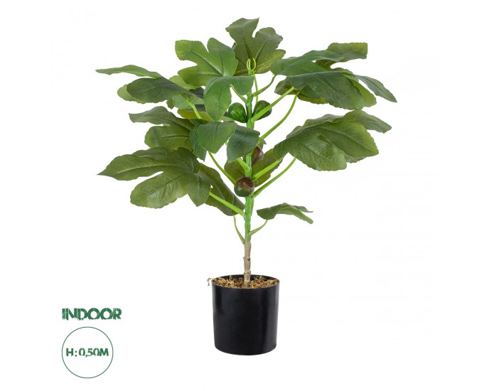 GloboStar® Artificial Garden FIG TREE 20380 Τεχνητό Διακοσμητικό Φυτό Συκιά Υ50cm 