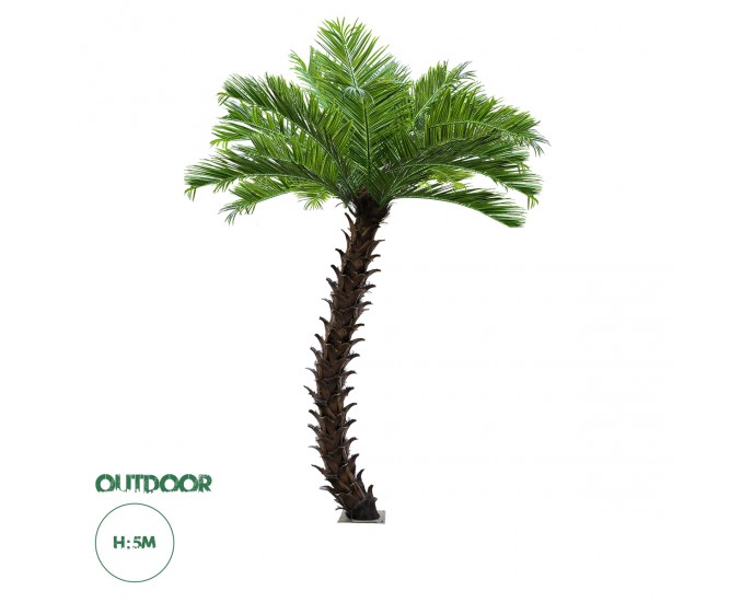 GloboStar® Artificial Garden PHOENIX ROEBELENII PALM TREE 20596 Τεχνητό Διακοσμητικό Φυτό Φοινικόδεντρο Ρομπελίνι Εξωτερικού Χώρου IP68 UV Certified Protection Υ500cm 