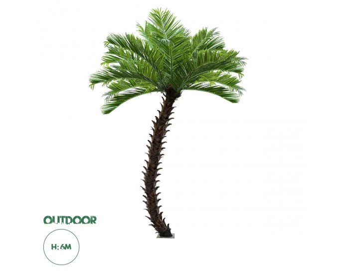 GloboStar® Artificial Garden PHOENIX ROEBELENII PALM TREE 20597 Τεχνητό Διακοσμητικό Φυτό Φοινικόδεντρο Ρομπελίνι Εξωτερικού Χώρου IP68 UV Certified Protection Υ600cm 