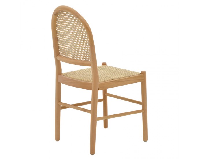 Καρέκλα Alessia pakoworld ξύλο οξιάς-rattan φυσικό 43x40x89εκ 