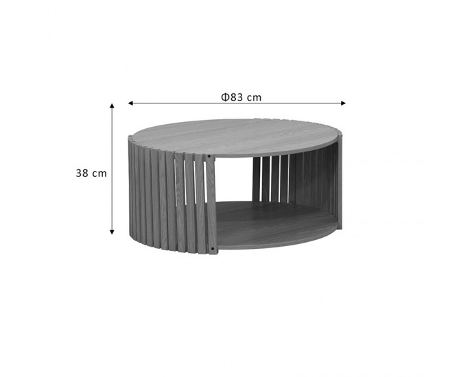 Τραπέζι σαλονιού Heavenly pakoworld MDF φυσικό Φ83x38εκ ΤΡΑΠΕΖΑΚΙΑ ΣΑΛΟΝΙΟΥ