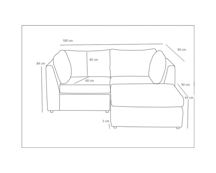 Γωνιακός καναπές Mottona pakoworld αναστρέψιμος κρεμ ύφασμα 180x180x84εκ ΚΑΝΑΠΕΔΕΣ