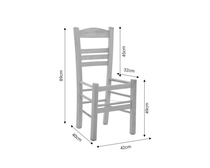 Καρέκλα καφενείου επιλοχία Ronson pakoworld καρυδί ξύλο  42x40x89εκ 