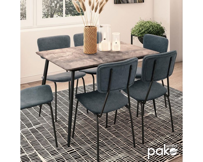 Τραπέζι Shazam pakoworld MDF επεκτεινόμενο χρώμα γκρι cement 120-160x80x76εκ