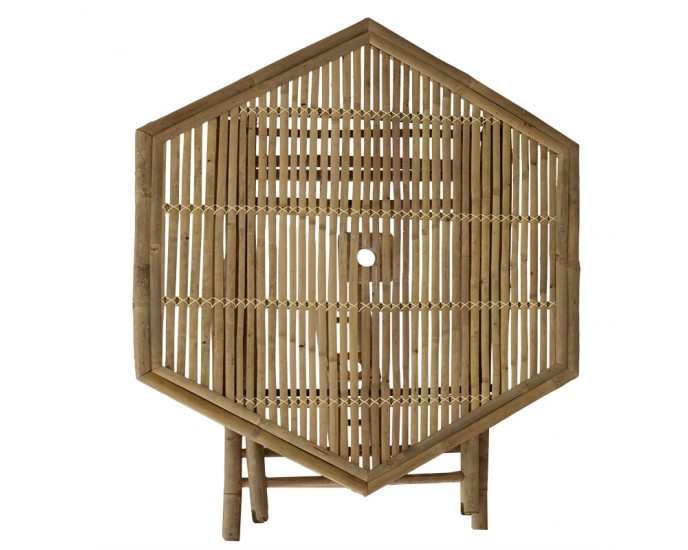 Τραπέζι Nando pakoworld πτυσσόμενο bamboo φυσικό 114x100x75εκ