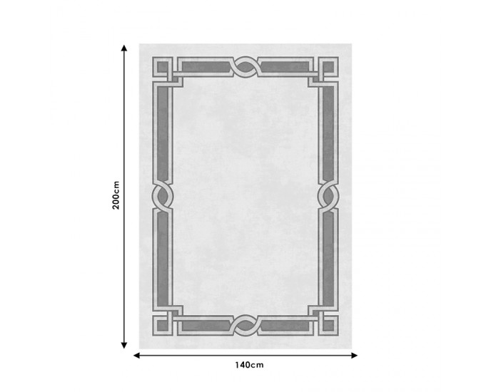 Χαλί PWC-0019 pakoworld εκρού-καφέ 140x200εκ