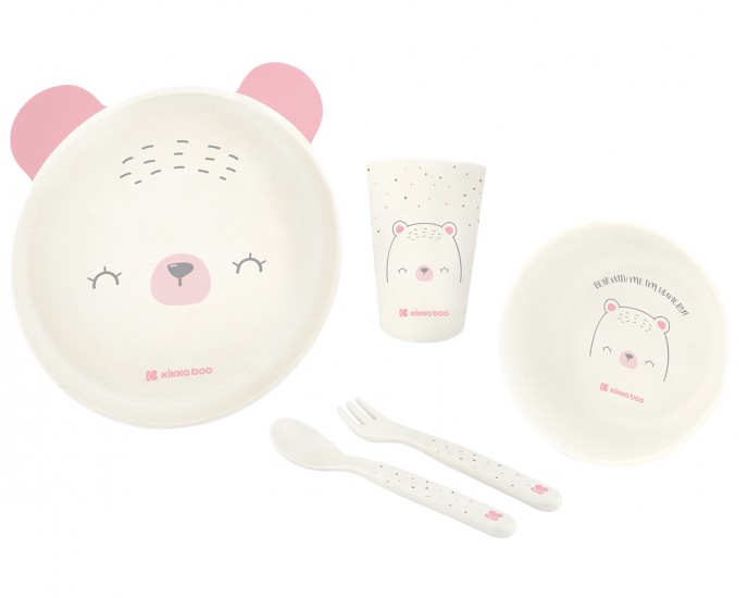 Tableware PP set Bear with me Pink