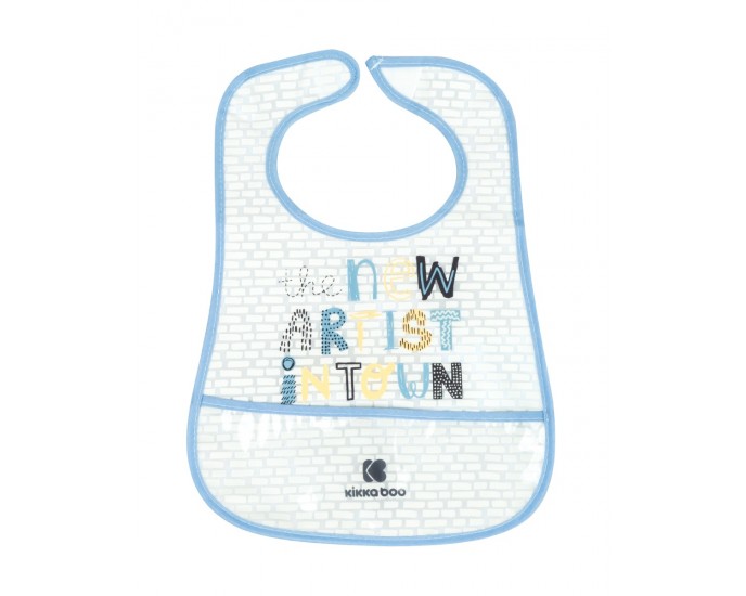 EVA terry bib with crumb catcher 3pcs Arty Blue