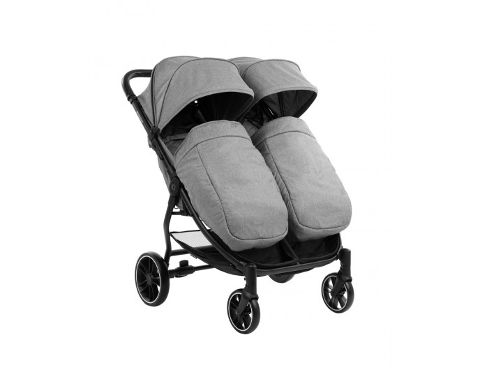 Twin stroller Happy 2 Light Grey 2023