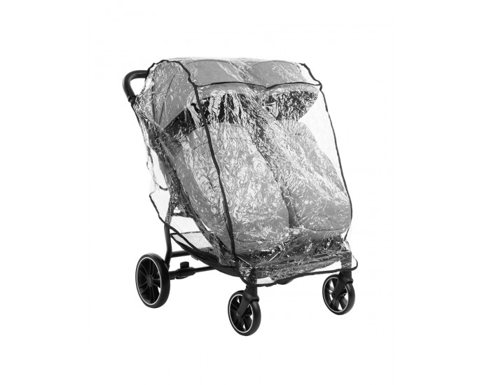 Twin stroller Happy 2 Light Grey 2023