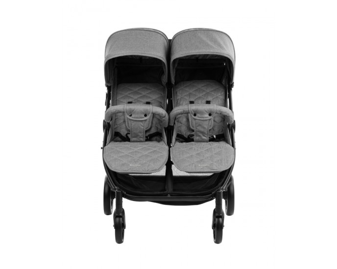 Twin stroller Happy 2 Light Grey 2023