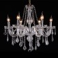 Artekko Chandelier Lisa Διάφανος Κρυστάλλινος 6φωτος Πολυέλαιος Οροφής (Ε14) (66x65x60)cm