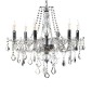 Artekko Chandelier Lisa Διάφανος Κρυστάλλινος 6φωτος Πολυέλαιος Οροφής (Ε14) (66x65x60)cm