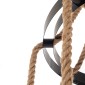 Artekko Hemp Rope Φωτιστικό Οροφής 8φωτο (Ε27) με Μαύρο Μέταλλο/Σχοινί (65x65x15)cm