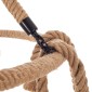 Artekko Hemp Rope Φωτιστικό Οροφής 8φωτο (Ε27) με Μαύρο Μέταλλο/Σχοινί (80x80x120)cm