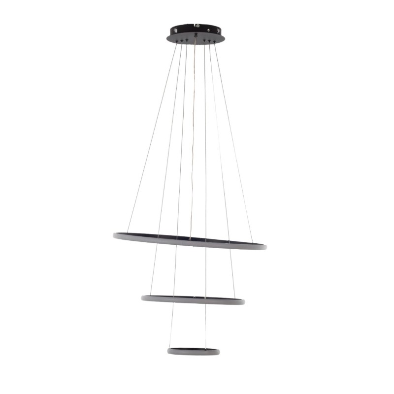 Artekko Aluminum Φωτιστικό Οροφής LED Μαύρο (60x60x50)cm 20w 3000K