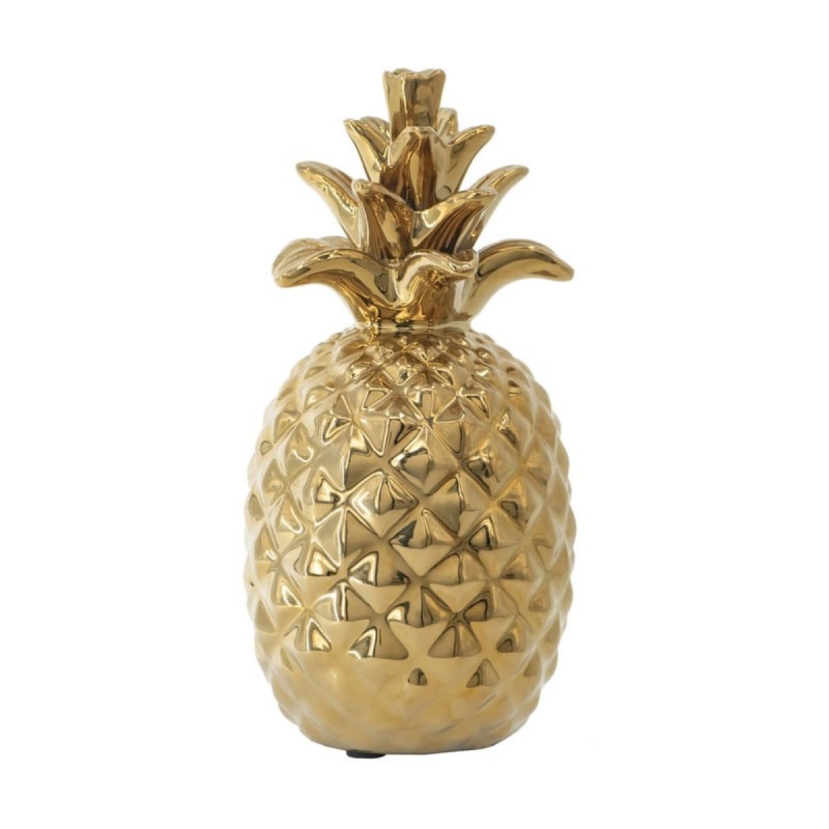 Artekko Pineapple Διακοσμητικό Επιτραπέζιος Ανανάς Κεραμικό Χρυσό (11.5x11.5x23)cm