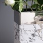 Artekko Marble Κεραμικό Βάζο Ασημί με Εφέ Μαρμάρου (17.5x9x19)cm