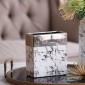 Artekko Marble Κεραμικό Βάζο Ασημί με Εφέ Μαρμάρου (17.5x9x19)cm