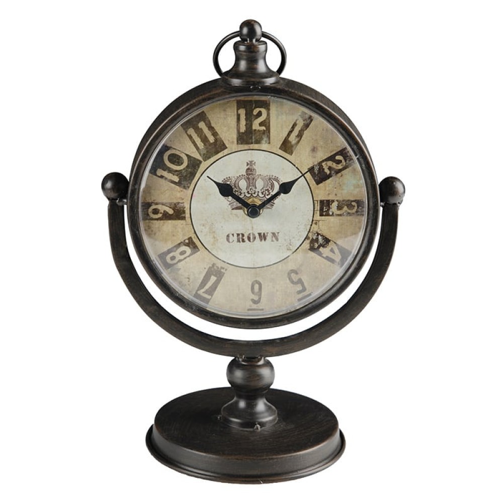 Artekko Clock Ρολόι Επιτραπέζιο Μέταλλο/Πλαστικό Μαύρο (19.1x13.3x29.2)cm