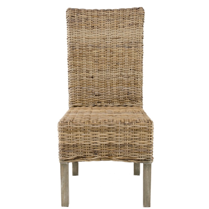 Artekko Rattan Καρέκλα Ξύλο Ρατάν σε Φυσική Απόχρωση (48x62x103)cm