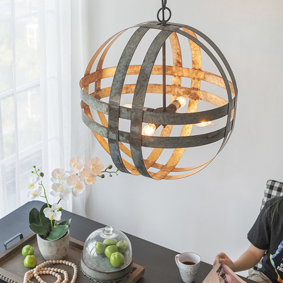 Artekko Kenzo Sphere Metallic Pendant Light (50x54) E27