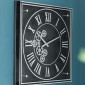 Artekko Clock Ρολόι Τοίχου με Γρανάζια Μέταλλο Γυαλί Μαύρο (61x61x6)cm