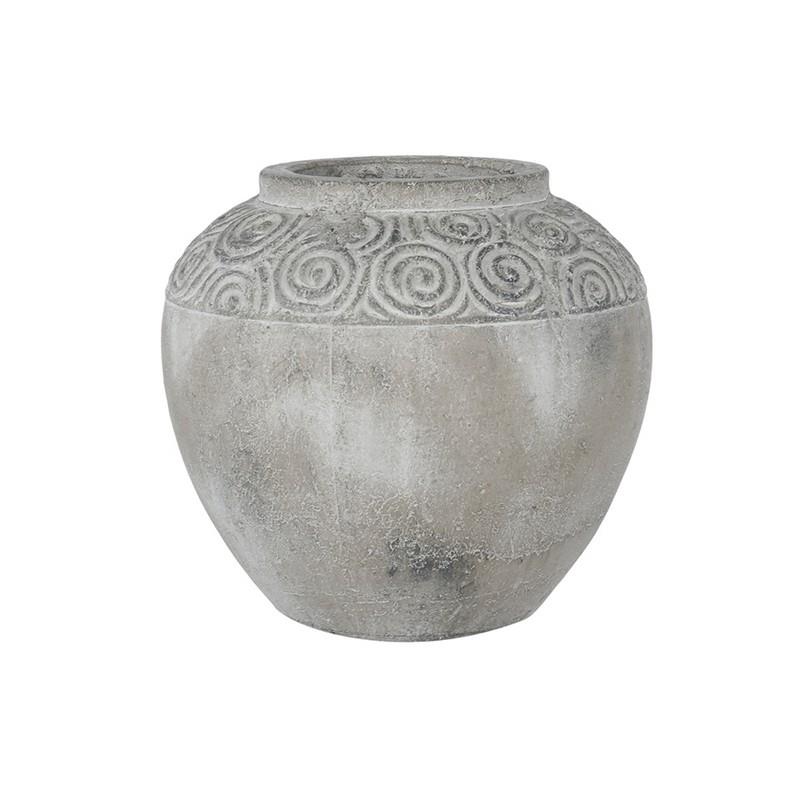 Artekko Pot Κασπώ Γλάστρα από Τερακότα Γκρι (21x21x19.5)cm