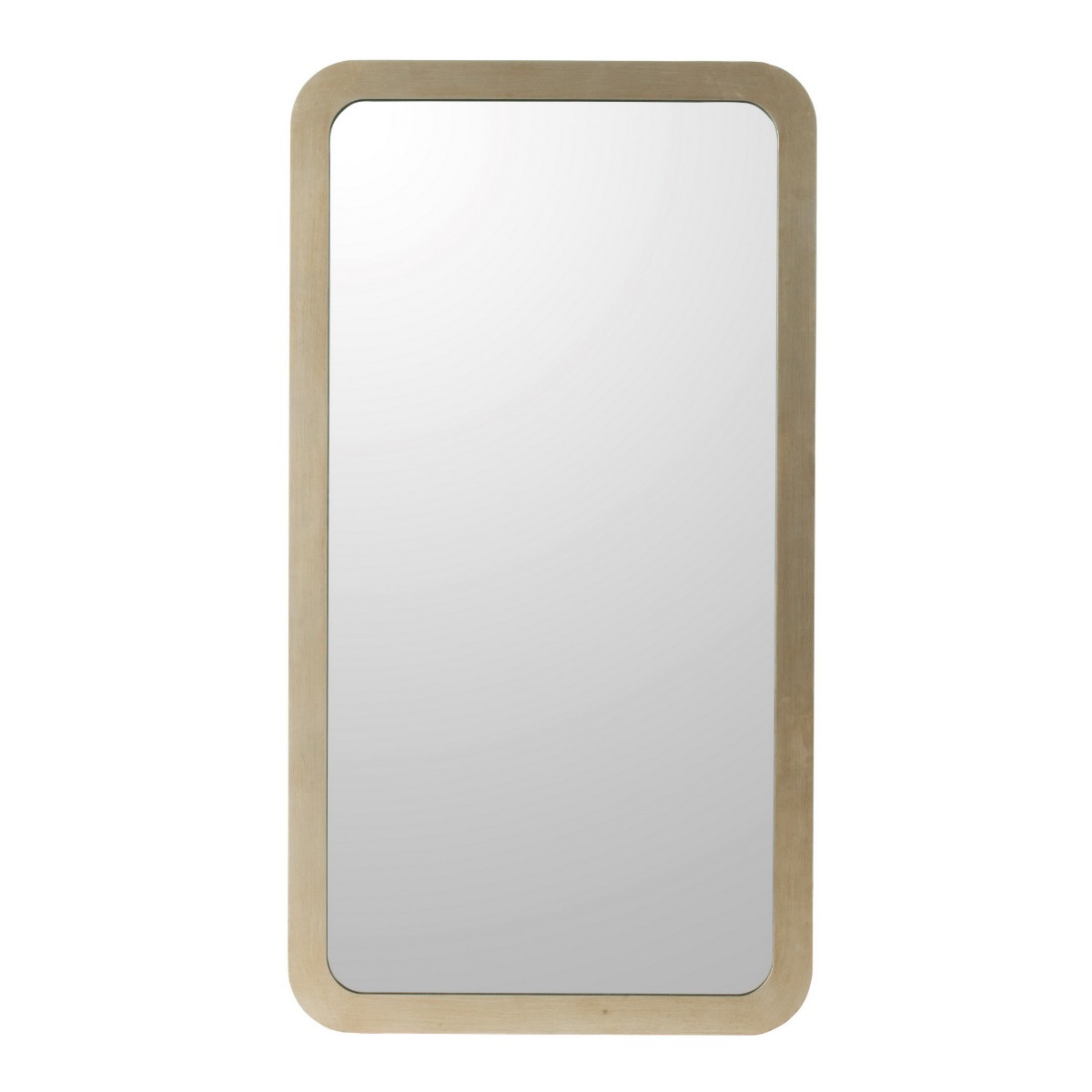 Artekko Mirror Καθρέπτης Τοίχου με Φωτισμό LED MDF Γυαλί Χρυσό (80x6x148)cm