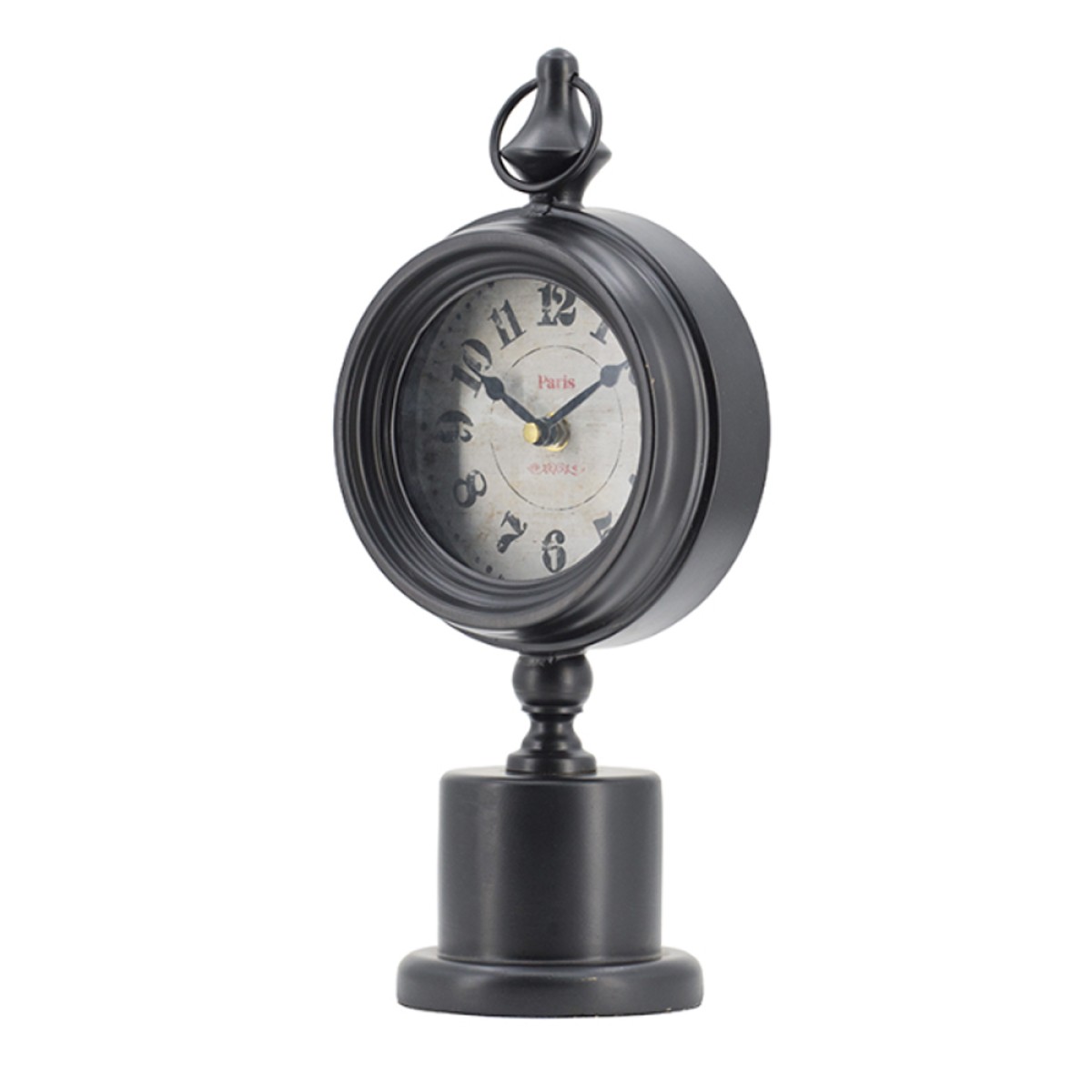 Artekko Clock Ρολόι Επιτραπέζιο Μεταλλικό Μαύρο (15.5x10.9x37.1)cm