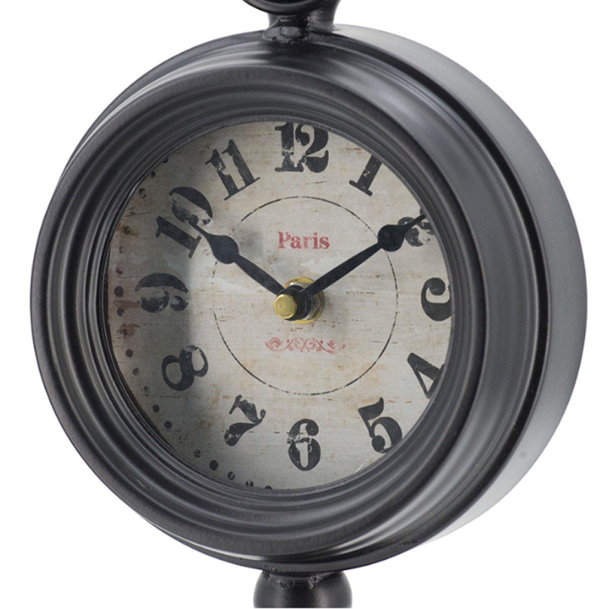 Artekko Clock Ρολόι Επιτραπέζιο Μεταλλικό Μαύρο (15.5x10.9x37.1)cm