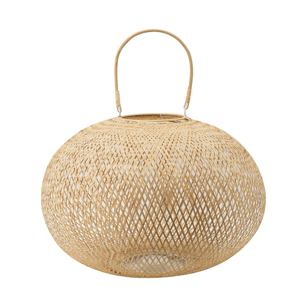 Artekko Lantern Φανάρι Πλεκτό Bamboo Μέταλλο Φυσική Απόχρωση (53x53x37)cm