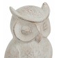 Artekko Owl Διακοσμητική Κουκουβάγια Ρητίνη Λευκή Πατίνα (15x13.5x30.5)cm