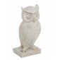 Artekko Owl Διακοσμητική Κουκουβάγια Ρητίνη Λευκή Πατίνα (15x13.5x30.5)cm