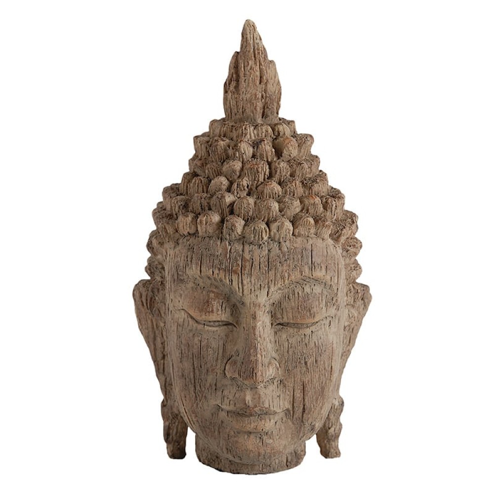 Artekko Buddha Διακοσμητικό Κεφάλι Βούδα Καφέ (11x10.9x20.3)cm