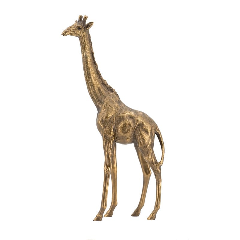 Artekko Animal Giraffe Επιτραπέζιο Διακοσμητικό Καμηλοπάρδαλη Ρητίνη Μπρονζέ (21x7x40,5)cm